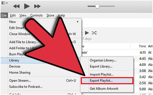 esportare le playlist di itunes con file musicali via itunes