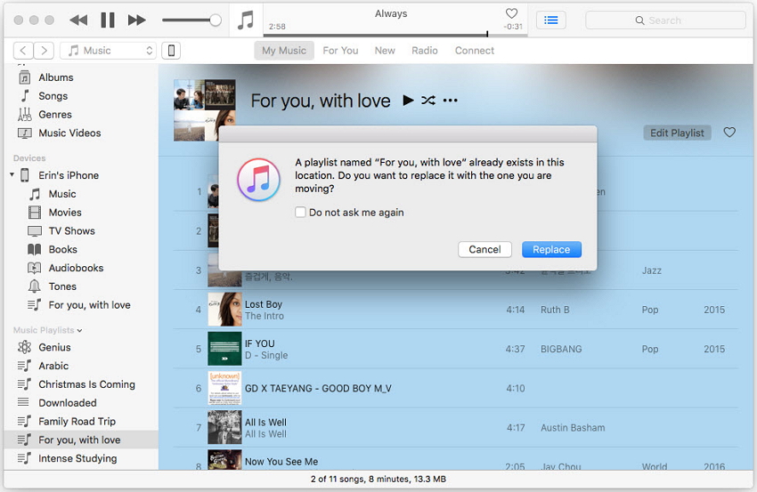 utilizzare tunesgo per trasferire le playlist da itunes per iphone