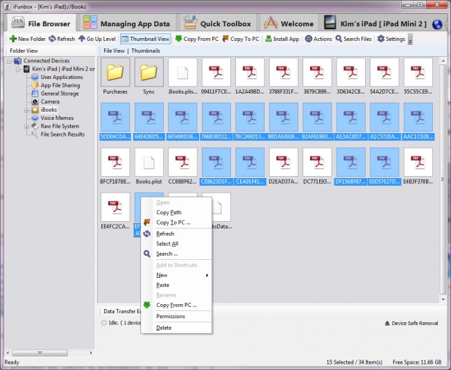 Transfer PDF from iPad to PC using iFunbox - Transfer PDF Files