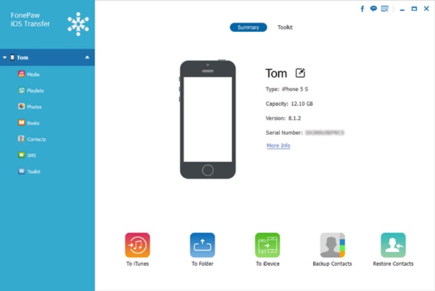 Kopieër afspeelijsten van Ipod naar itunes -FonePaw iOS Transfer