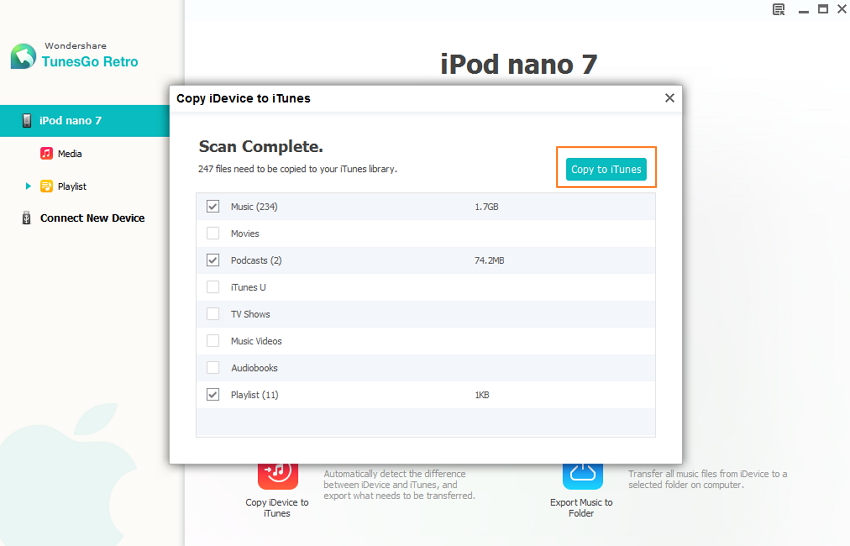 Kopieër afspeelijsten van Ipod naar itunes - kopieër naar iTunes