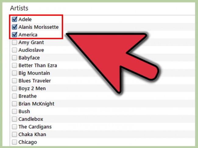 How to Transfer Songs from iTunes to iPod Using iTunes- select music