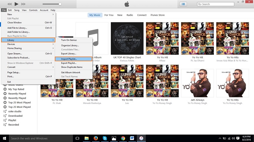 Verplaats iPod Playlist naar iTunes -Import Playlist