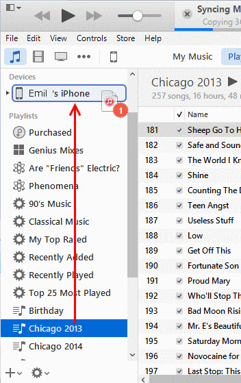 Hoe kan je afspeellijsten van iTunes naar iPhone verplaatsen 