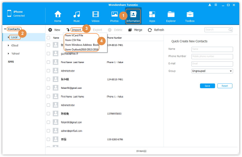 edit contact - Sync Outlook with iPhone