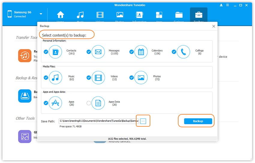 android ultimate backup tool