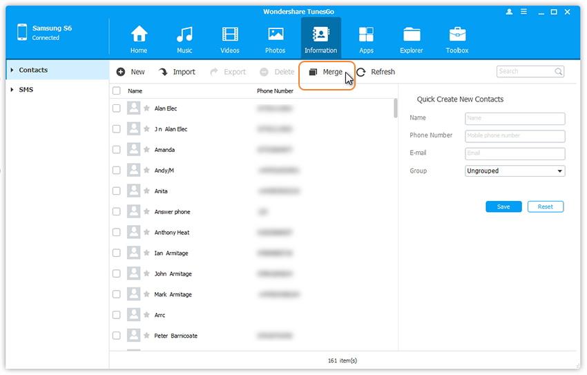 Merge Duplicate Contacts on Samsung Galaxy S8