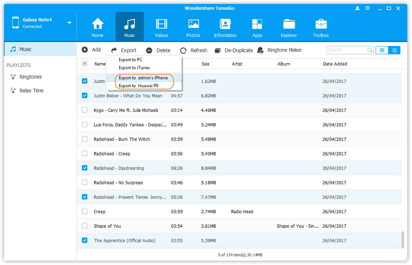 Administrar listas de reproduccion en Android