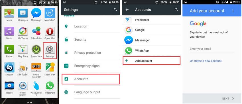 How to sync google contacts with Android