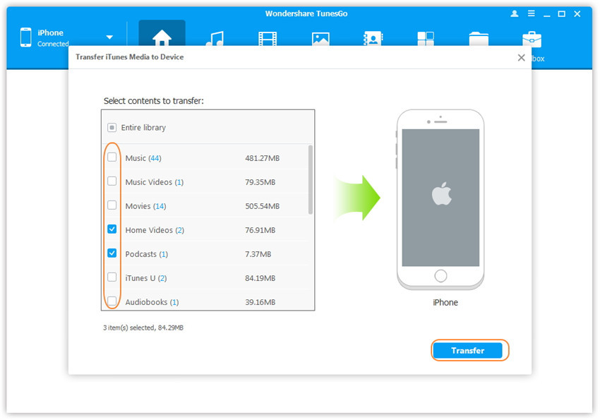 how to sync itunes tv shows to iphone