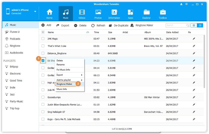 Find and Remove Duplicate Music Files - choose the music from music menu