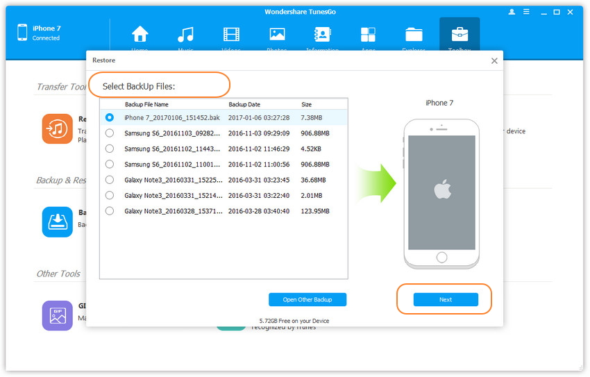 transfer files from from iphone to Samsung