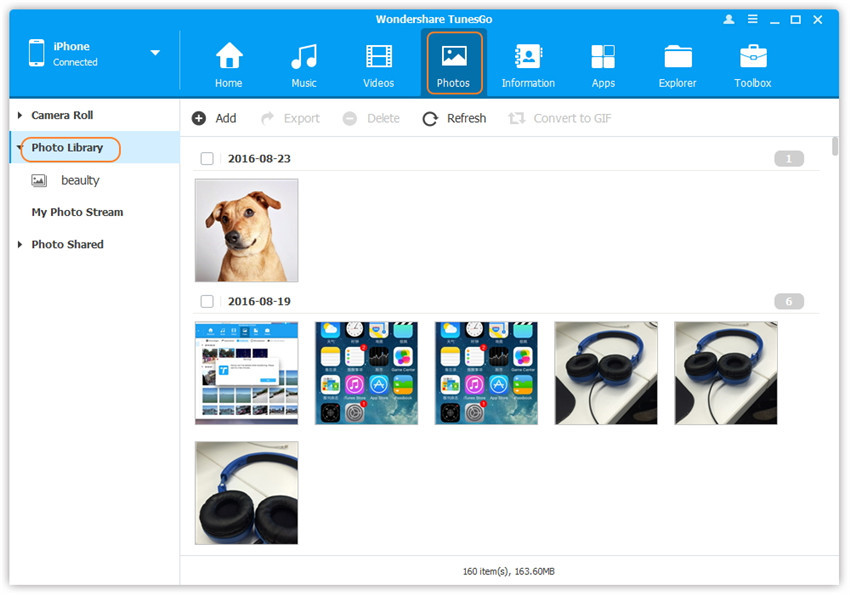 import android phon ephotos to mac