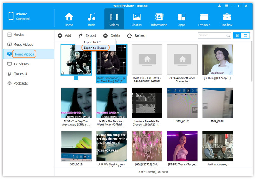 [Wondershare] Transfer Videos from iPhone/iPad/iPod to iTunes Library