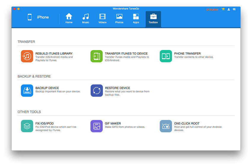 wondershare mobile pc suite step 3