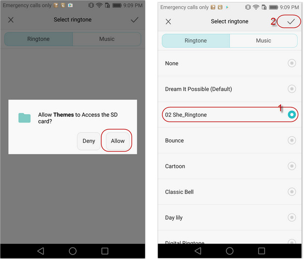 How to set android ringtone
