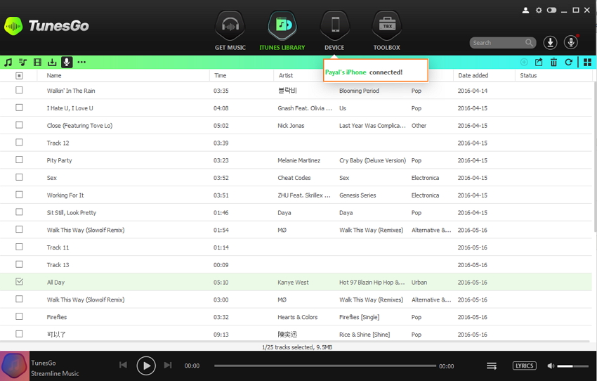 Record Music from Spotify/Streaming Sites to iPhone/iPad/iPod