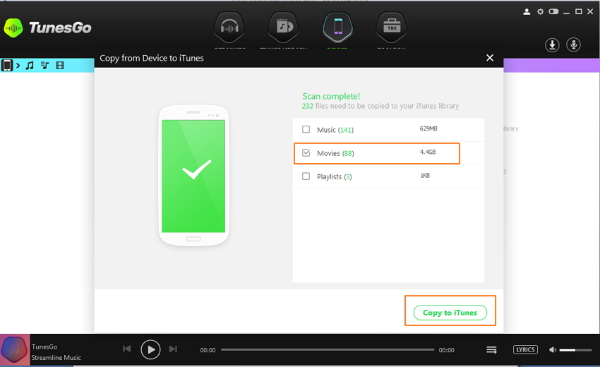 Transfer Muziek van Android Apparaat naar iTunes